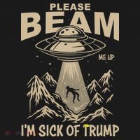 Please Beam Me Up Im Sick Of Felon Alien Anti Felon Women's Tank Top thumb 5
