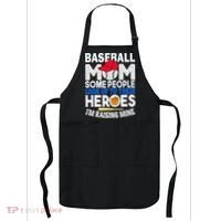 Proud Baseball Mom Raising My Hero Funny Mothers Day Apron thumb 0
