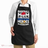 Proud Baseball Mom Raising My Hero Funny Mothers Day Apron thumb 2