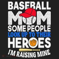 Proud Baseball Mom Raising My Hero Funny Mothers Day Beanie thumb 2