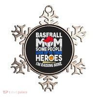 Proud Baseball Mom Raising My Hero Funny Mothers Day Ornament thumb 0