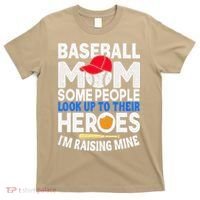 Proud Baseball Mom Raising My Hero Funny Mothers Day T-Shirt thumb 0