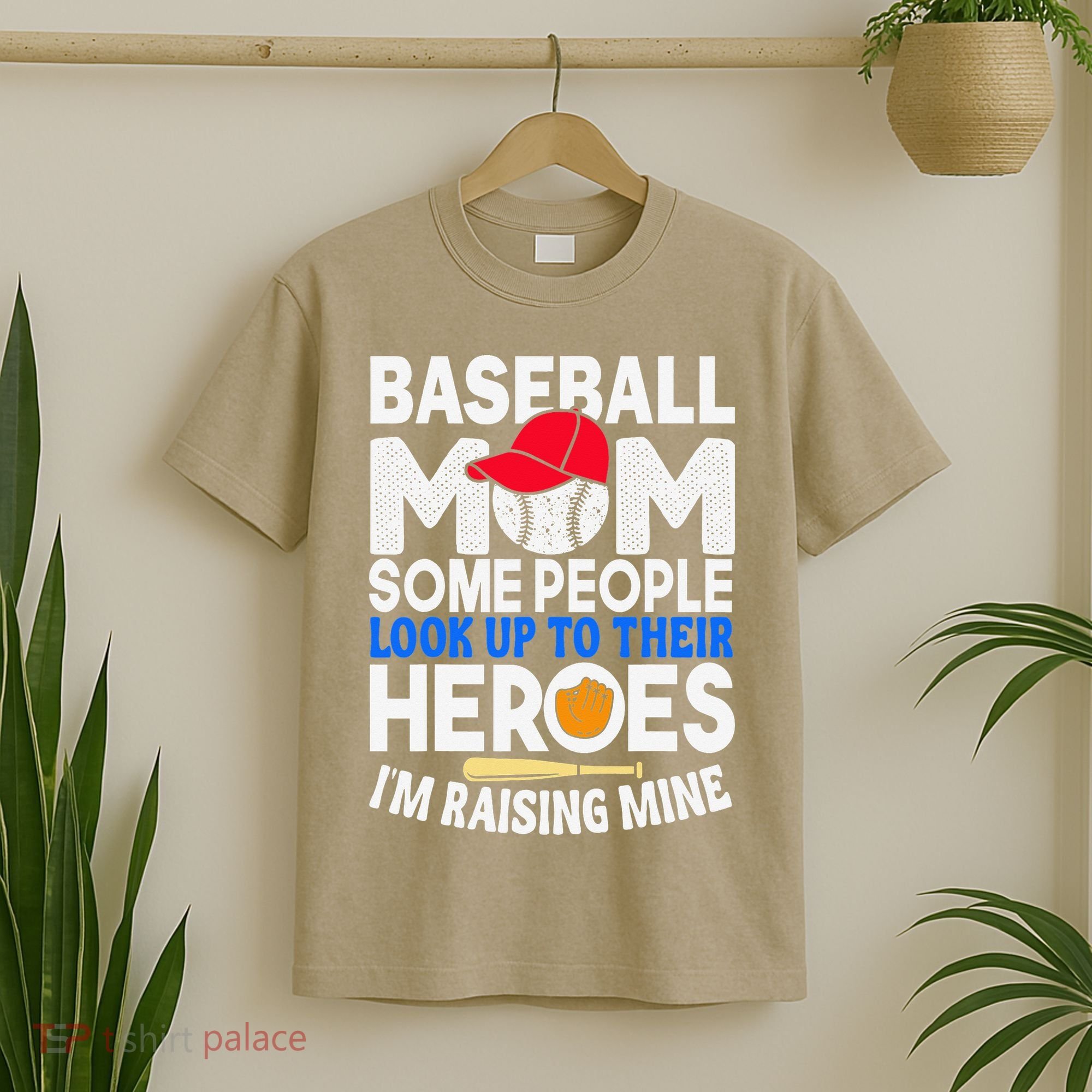 Proud Baseball Mom Raising My Hero Funny Mothers Day T-Shirt