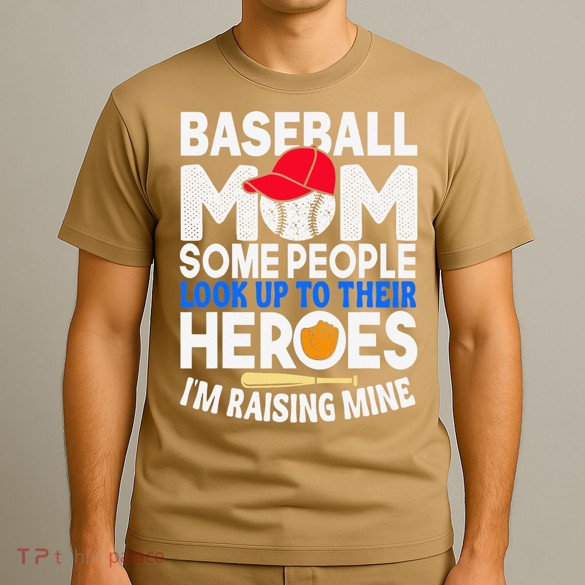 Proud Baseball Mom Raising My Hero Funny Mothers Day T-Shirt
