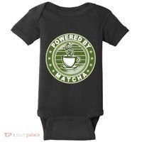 Powered By Matcha Japanese Green Tea Baby Bodysuit thumb 0