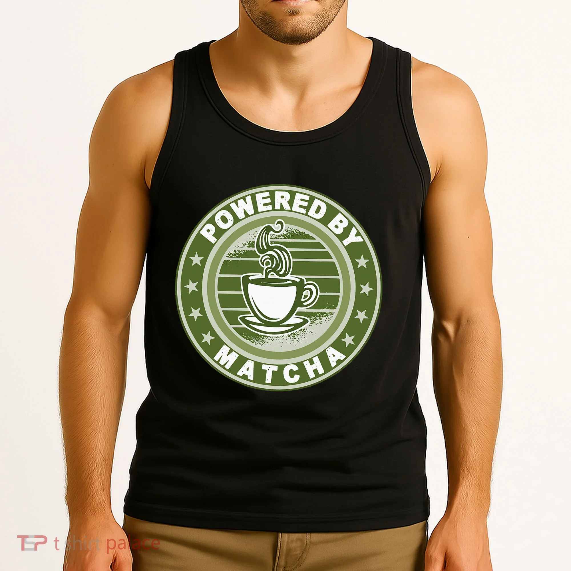 Powered By Matcha Japanese Green Tea Tank Top