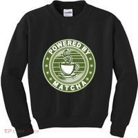 Powered By Matcha Japanese Green Tea Kids Sweatshirt thumb 0