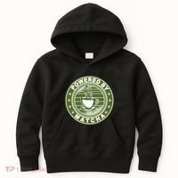 Powered By Matcha Japanese Green Tea Kids Hoodie thumb 0