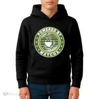 Powered By Matcha Japanese Green Tea Kids Hoodie thumb 4