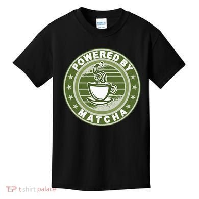 Powered By Matcha Japanese Green Tea Kids T-Shirt