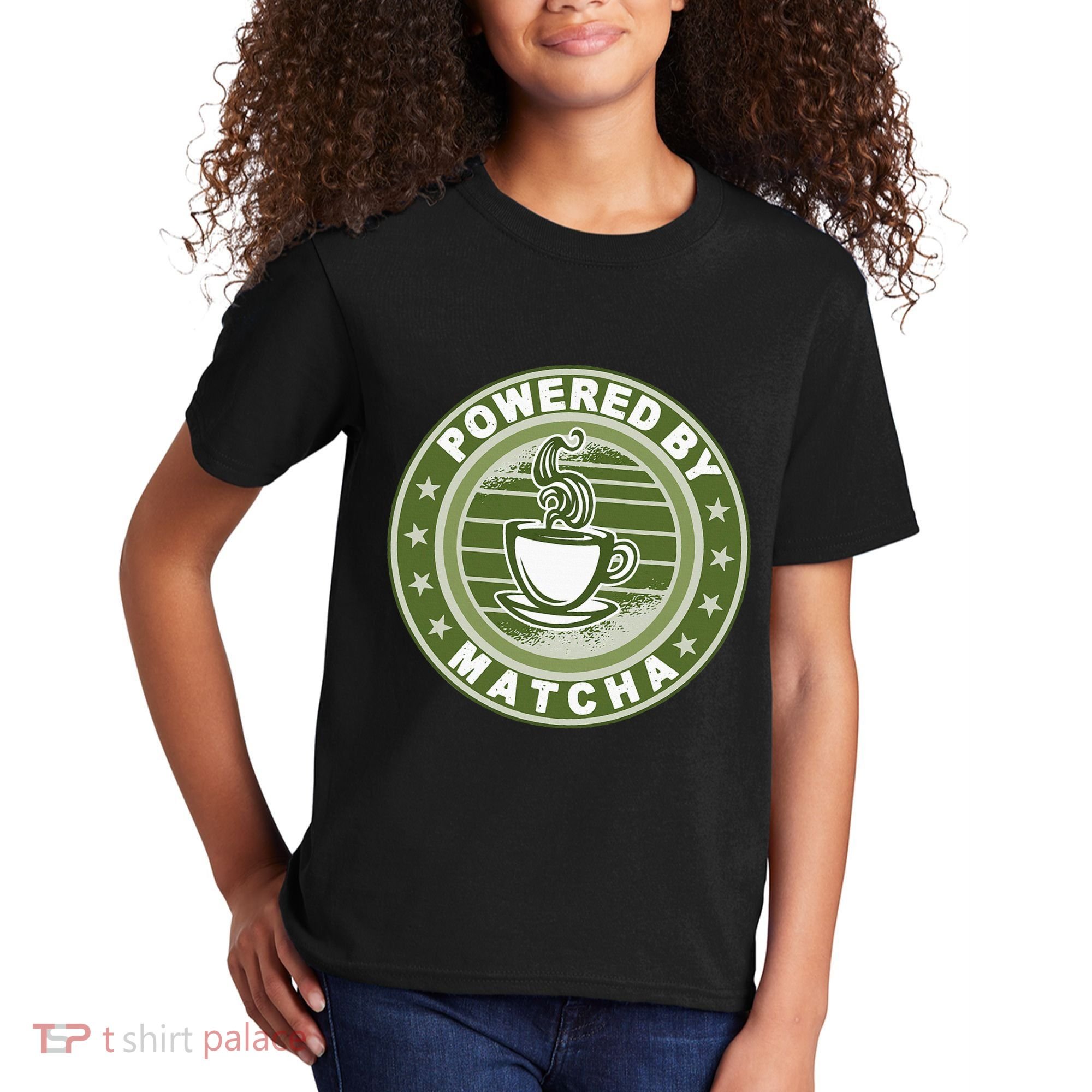 Powered By Matcha Japanese Green Tea Kids T-Shirt