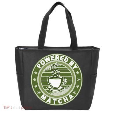 Powered By Matcha Japanese Green Tea Tote Bag