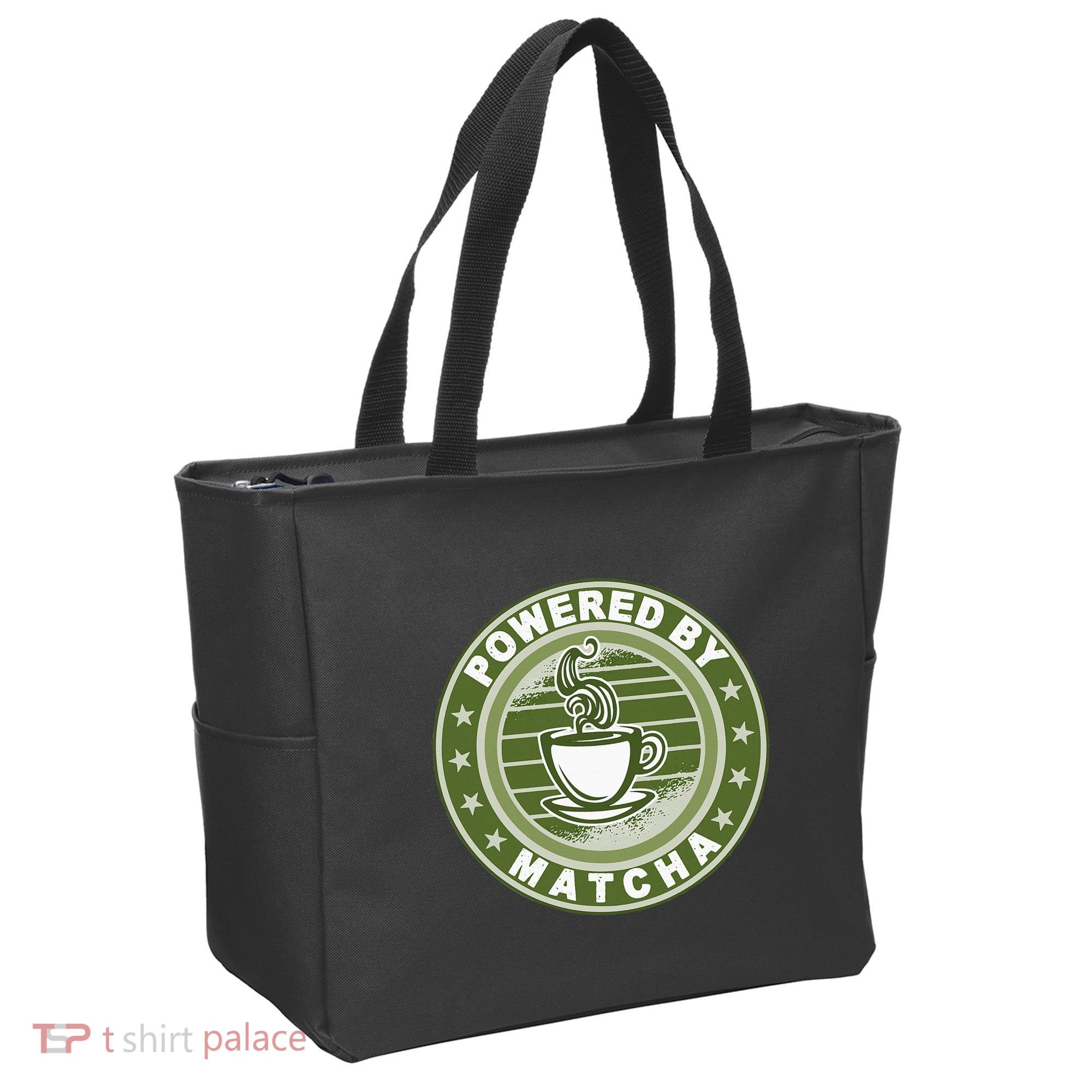 Powered By Matcha Japanese Green Tea Tote Bag