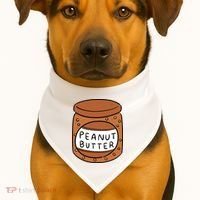 Peanut Butter Matching USA-Made Doggie Bandana thumb 1