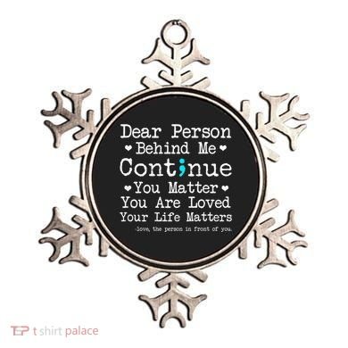 Person Behind Me Suicide Prevention & Depression Awareness Ornament