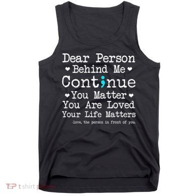 Person Behind Me Suicide Prevention & Depression Awareness Tank Top