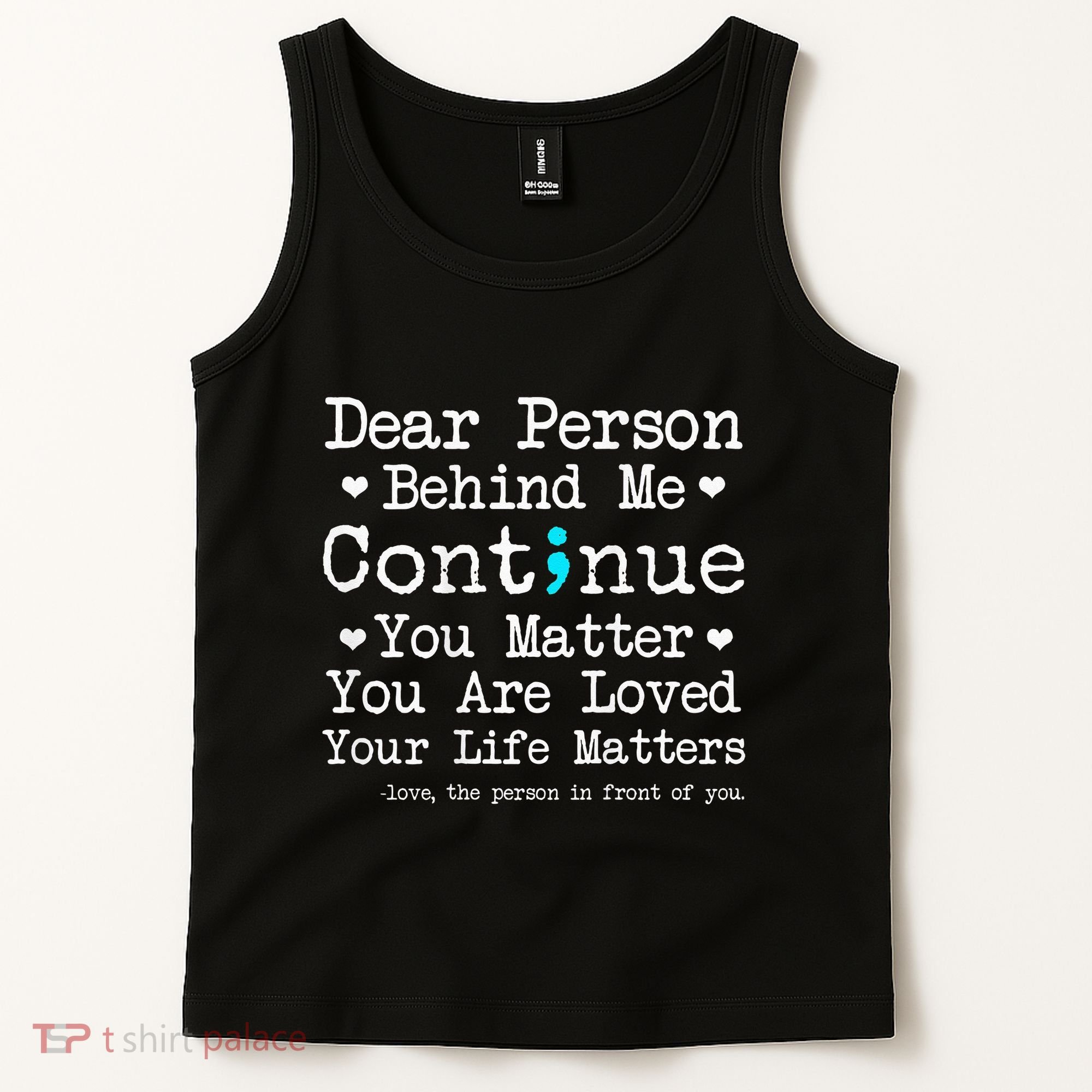 Person Behind Me Suicide Prevention & Depression Awareness Tank Top