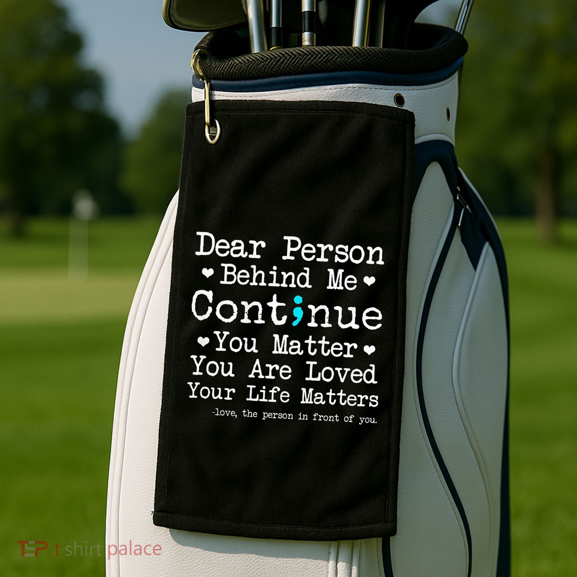 Person Behind Me Suicide Prevention & Depression Awareness Golf Towel