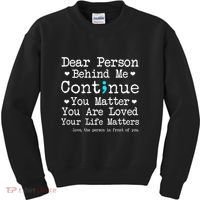 Person Behind Me Suicide Prevention & Depression Awareness Kids Sweatshirt thumb 0