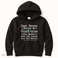 Person Behind Me Suicide Prevention & Depression Awareness Kids Hoodie thumb 0
