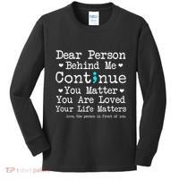 Person Behind Me Suicide Prevention & Depression Awareness Kids Long Sleeve Shirt thumb 0