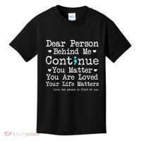 Person Behind Me Suicide Prevention & Depression Awareness Kids T-Shirt thumb 0