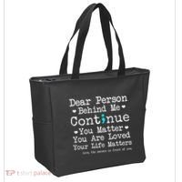 Person Behind Me Suicide Prevention & Depression Awareness Tote Bag thumb 2