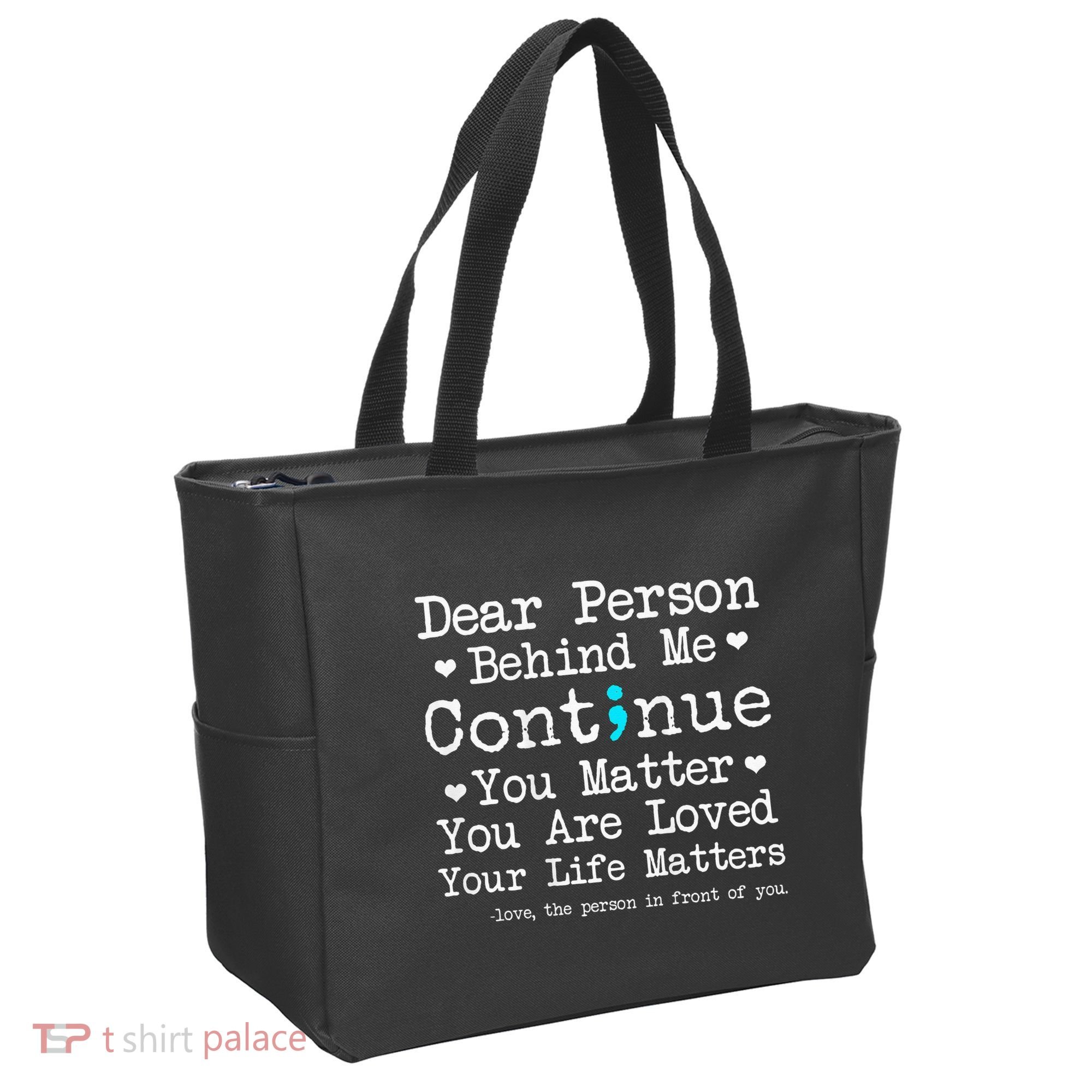 Person Behind Me Suicide Prevention & Depression Awareness Tote Bag