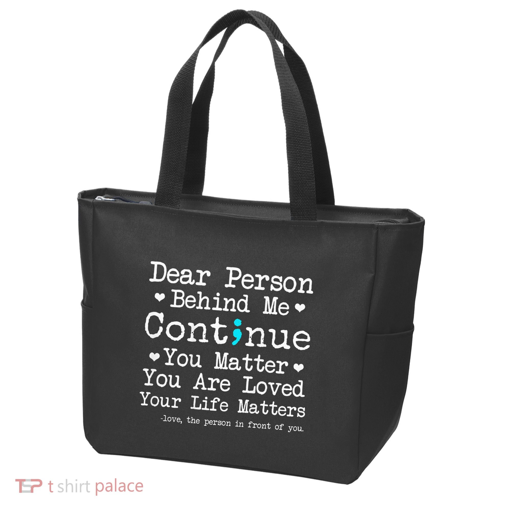 Person Behind Me Suicide Prevention & Depression Awareness Tote Bag