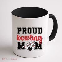 Proud Bowling Mom Of A Bowling Player Bowler Mama Gift Coffee Mug thumb 1