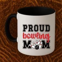 Proud Bowling Mom Of A Bowling Player Bowler Mama Gift Coffee Mug thumb 2