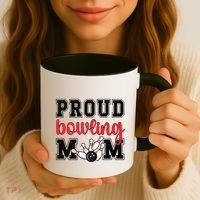 Proud Bowling Mom Of A Bowling Player Bowler Mama Gift Coffee Mug thumb 3