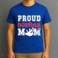 Proud Bowling Mom Of A Bowling Player Bowler Mama Gift T-Shirt thumb 3