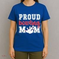 Proud Bowling Mom Of A Bowling Player Bowler Mama Gift T-Shirt thumb 4