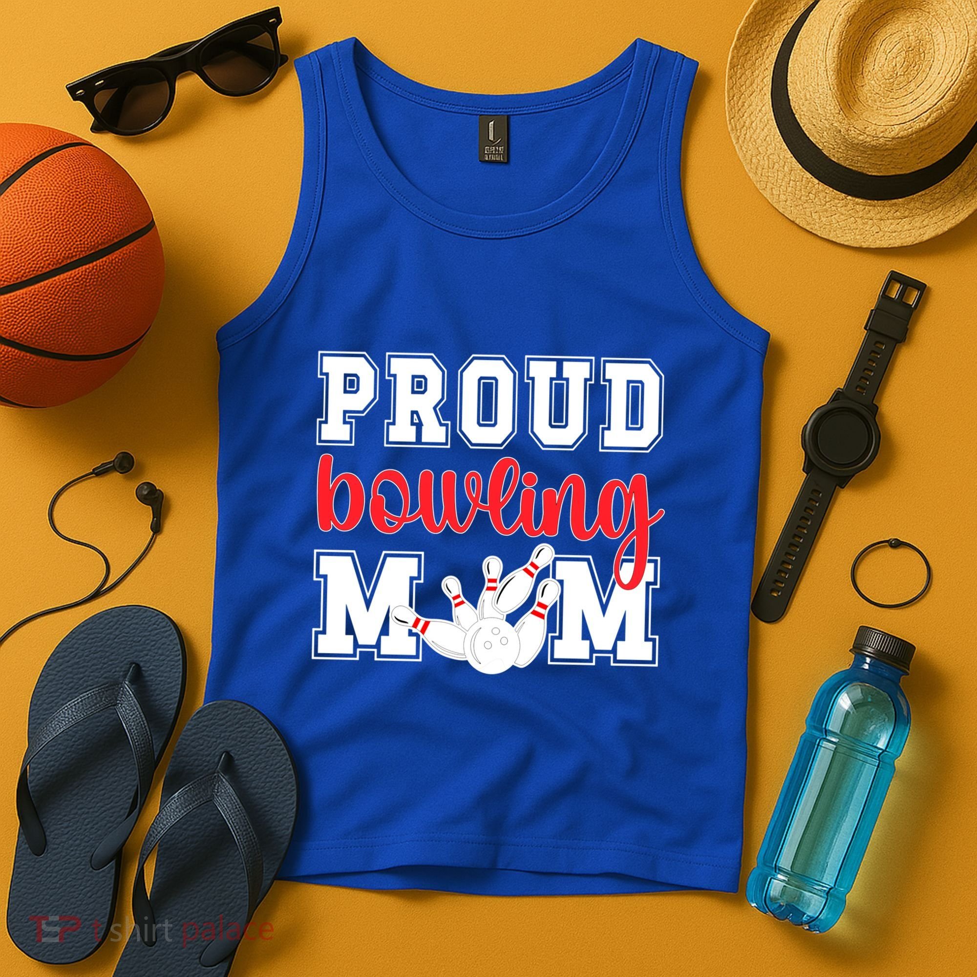 Proud Bowling Mom Of A Bowling Player Bowler Mama Gift Tank Top