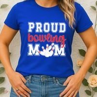 Proud Bowling Mom Of A Bowling Player Bowler Mama Gift Women's T-Shirt thumb 2
