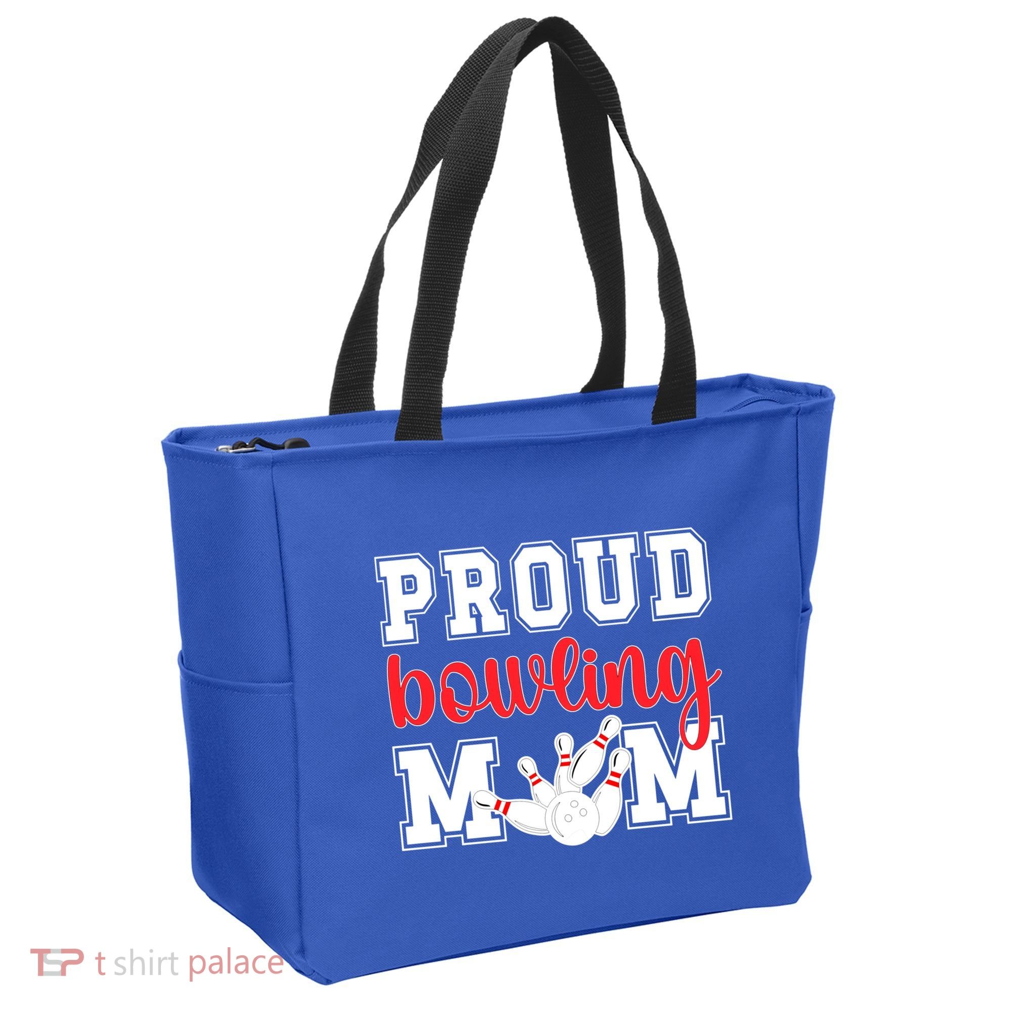 Proud Bowling Mom Of A Bowling Player Bowler Mama Gift Tote Bag