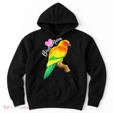 Parrot Bird Mom Sun Conure Watercolor Hoodie