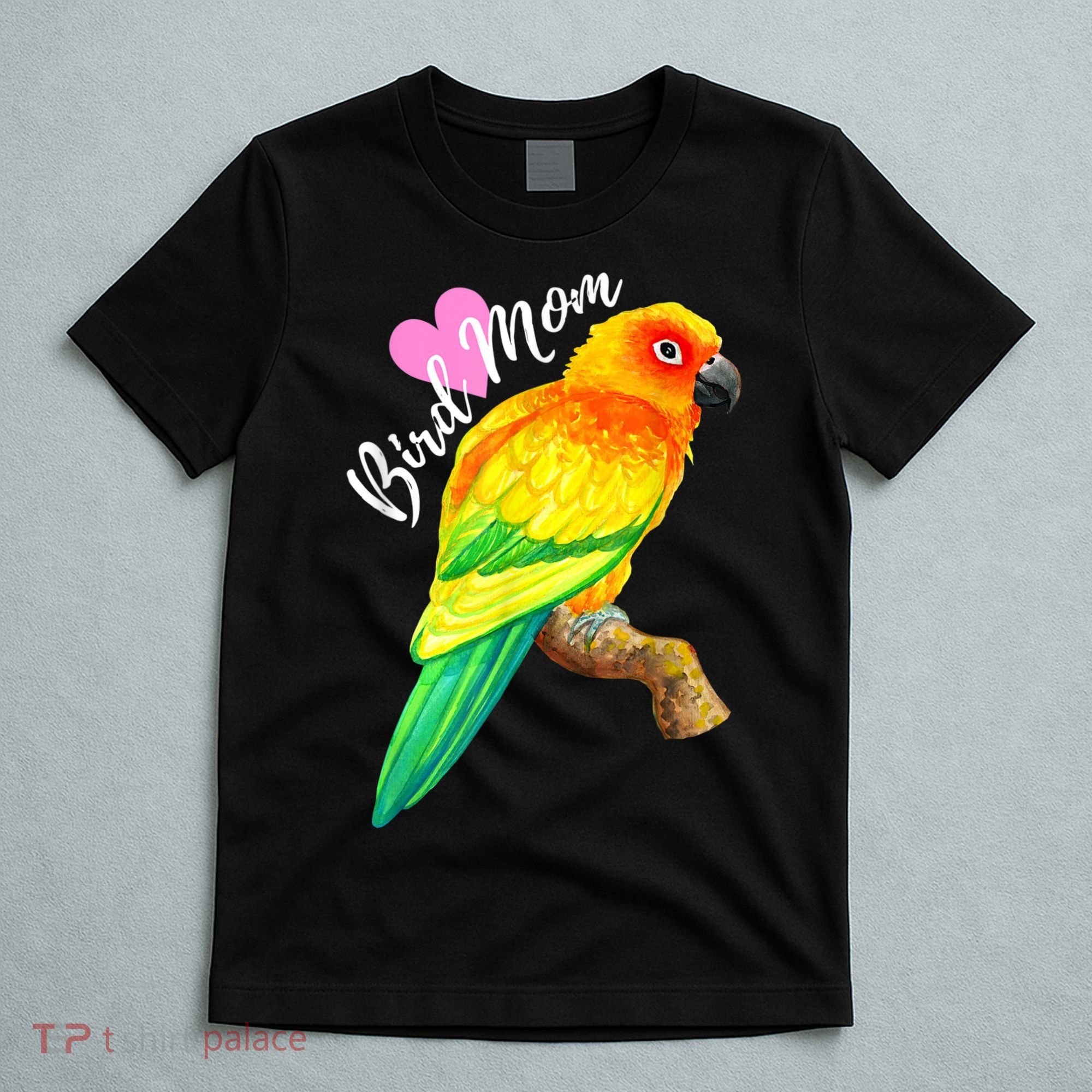 Parrot Bird Mom Sun Conure Watercolor T-Shirt