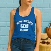 Parkchester Bronx Nyc Gym Style Distressed White Print Great Gift Women's Tank Top thumb 2