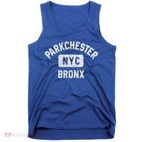 Parkchester Bronx Nyc Gym Style Distressed White Print Great Gift Tank Top thumb 0