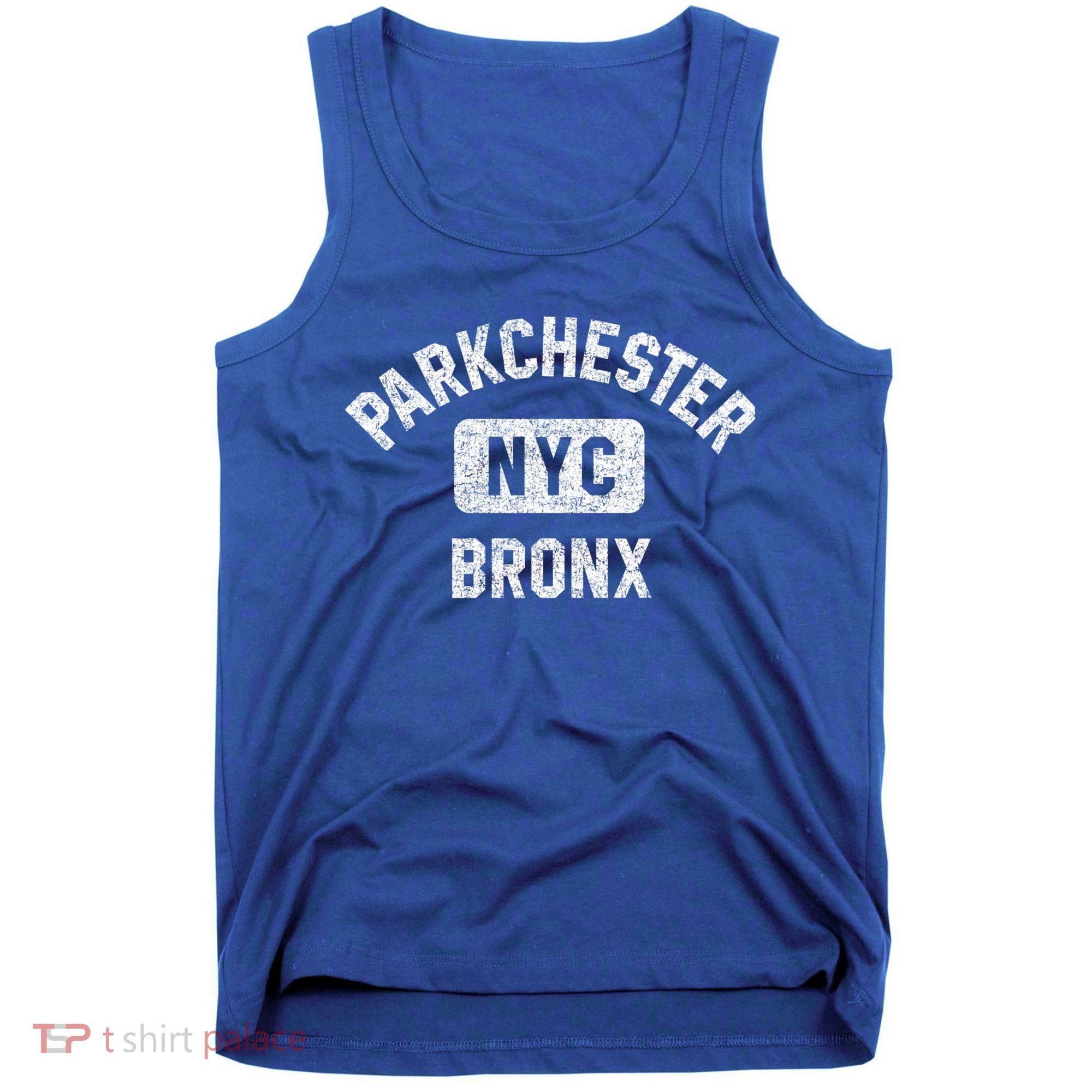 Parkchester Bronx Nyc Gym Style Distressed White Print Great Gift Tank Top