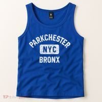 Parkchester Bronx Nyc Gym Style Distressed White Print Great Gift Tank Top thumb 2