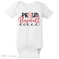 Proud Baseball Niece For Family Matching Mother's Day Baby Bodysuit thumb 0