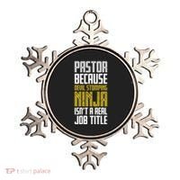 Pastor Devil Stomping Ninja IsnT A Real Job Title Ornament thumb 0