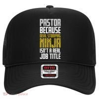 Pastor Devil Stomping Ninja IsnT A Real Job Title Hat thumb 0
