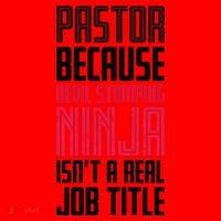 Pastor Devil Stomping Ninja IsnT A Real Job Title Santa Hat thumb 1