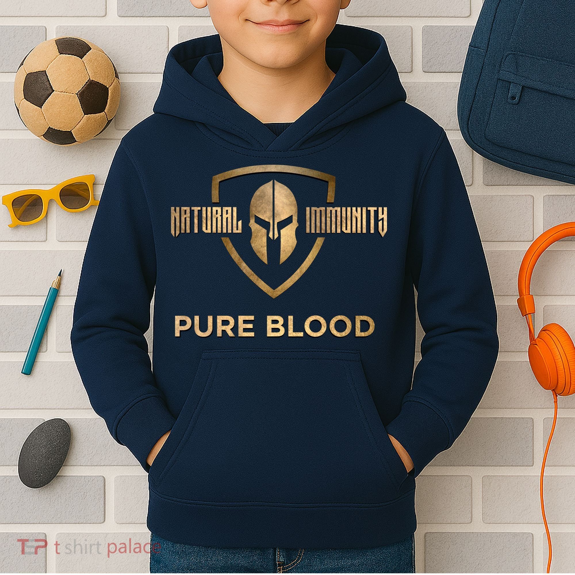 Pure Blood Natural Immunity Kids Hoodie