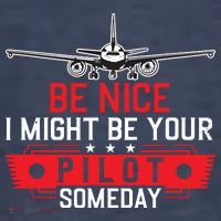 Pilot Be Nice I Might Be Your Pilot Someday Aviation Pom Pom 12in Knit Beanie thumb 2