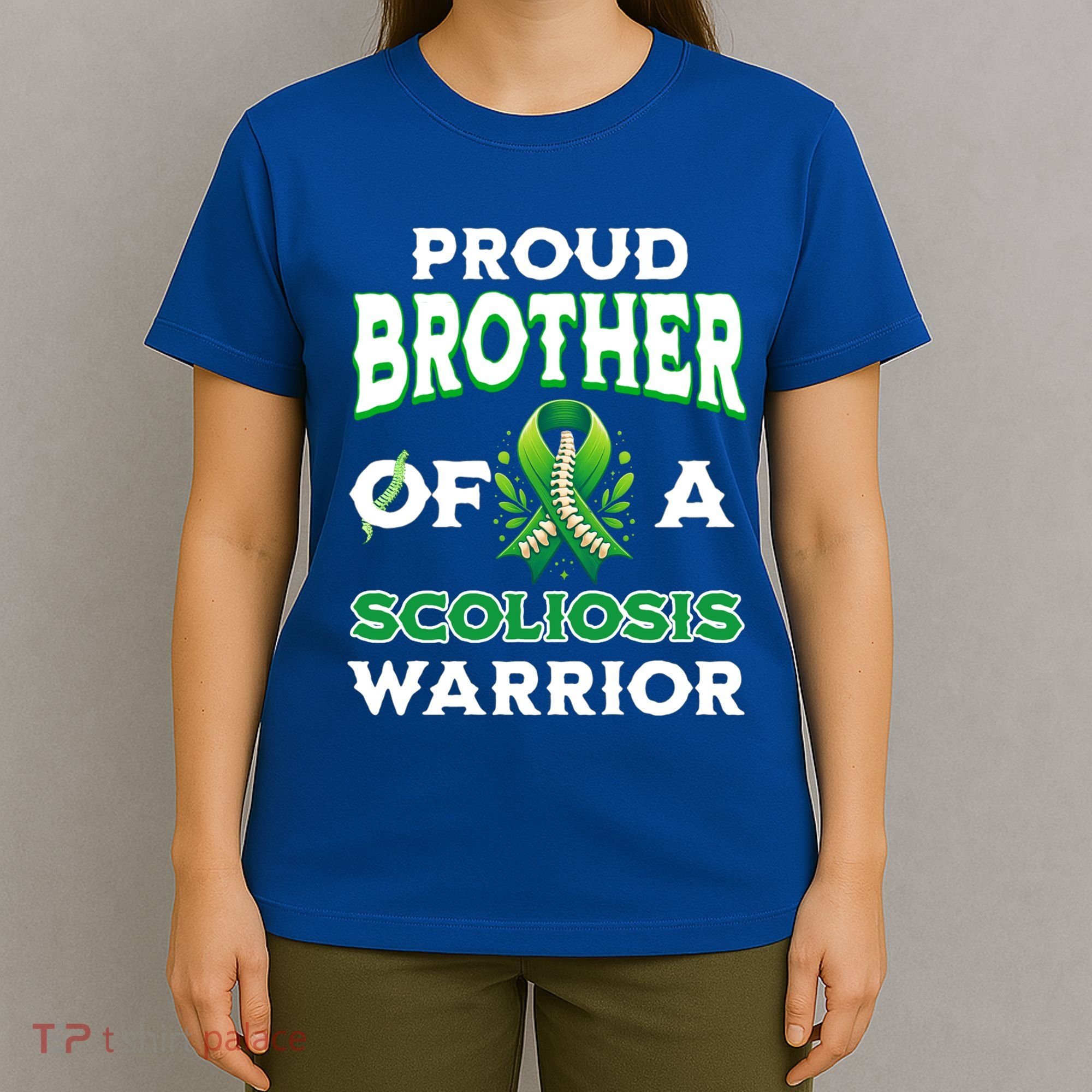 Proud Brother Of A Scoliosis Warrior Awareness Cute Gift T-Shirt